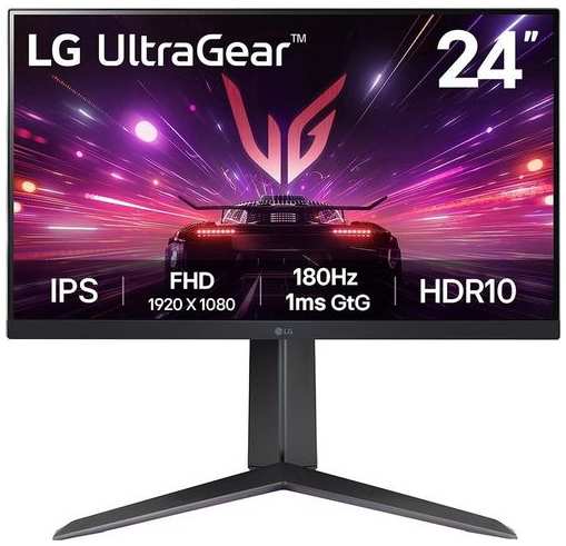 23.8″ Монитор LG UltraWide 24GS65F-B, 1920x1080, IPS, 180Гц, 1хHDMI, 1хDP, черный [24gs65f-b.aruz] 9666468258