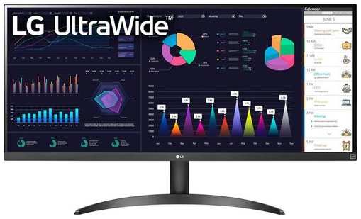 34″ Монитор LG UltraWide 34WQ500-B, 2560x1080, IPS, 100Гц, 1хHDMI, 1хDP, [34wq500-b.aruz]