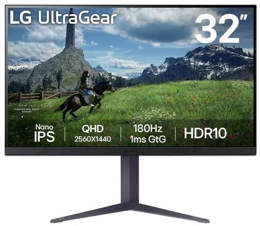 31.5″ Монитор LG UltraGear 32GS85Q-B, 2560x1440, IPS, 180Гц, 2хHDMI, 1хDP, черный [32gs85q-b.aruz] 9666468797