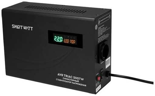 Стабилизатор напряжения SMARTWATT AVR Triac 500TW черный [4512020380004]