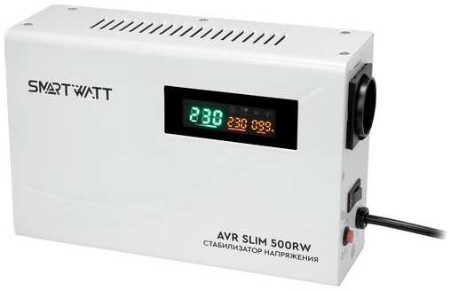 Стабилизатор напряжения SMARTWATT AVR Slim 500RW белый [4512020310002] 9666474885