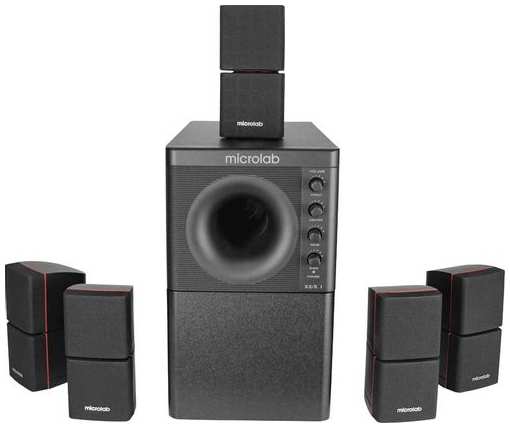 Колонки Bluetooth Microlab X3, 5.1, черный 9666476258
