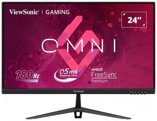 23.8″ Монитор ViewSonic VX2428, 1920x1080, IPS, 180Гц, 2хHDMI, 1хDP, черный 9666477485