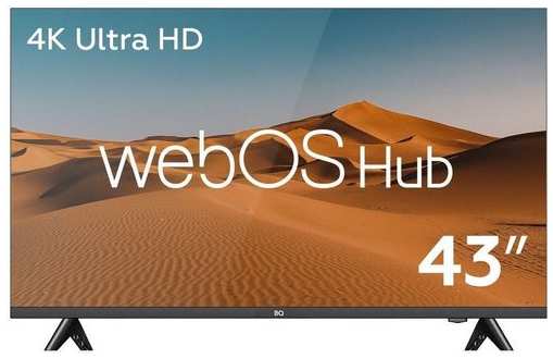 43″ Телевизор BQ 43FS36B, 4K Ultra HD, черный, СМАРТ ТВ, WebOS 9666480226