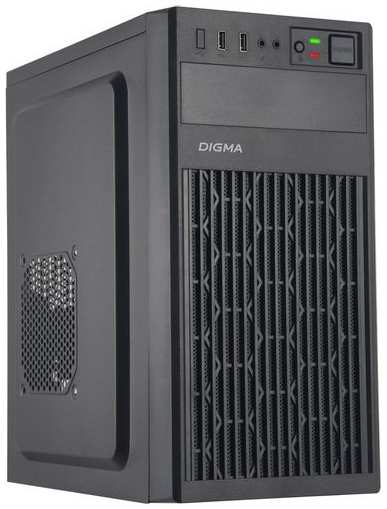 Корпус mATX Digma DCC-MN302, Mini-Tower, без БП, черный 9666483690