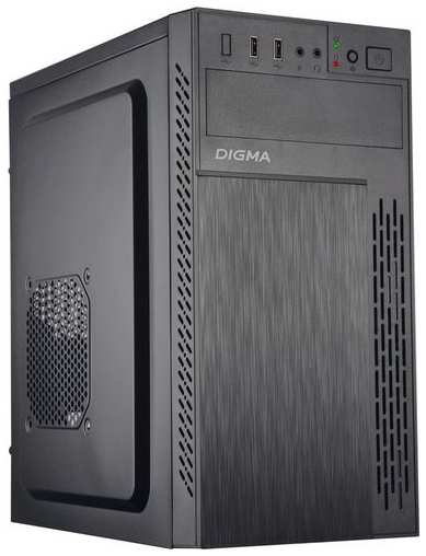 Корпус mATX Digma DCC-MN301, Mini-Tower, без БП, черный 9666483692