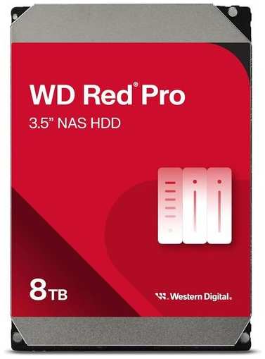 Жесткий диск WD Red Pro WD8005FFBX, 8ТБ, HDD, SATA III, 3.5″ 9666485095