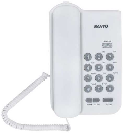 Проводной телефон Sanyo RA-S108W, белый 9666485425