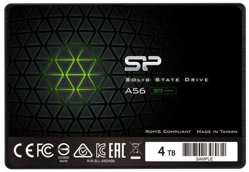 SSD накопитель Silicon Power Ace A56 SP004TBSS3A56A25 4ТБ, 2.5″, SATA III, SATA