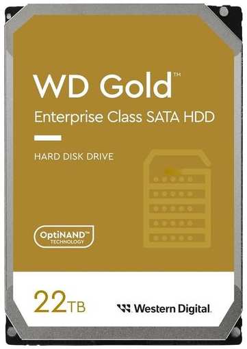 Жесткий диск WD Gold WD221KRYZ, 22ТБ, HDD, SATA III, 3.5″ 9666488014