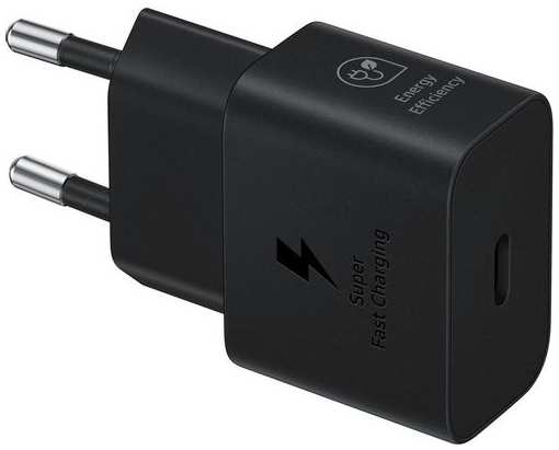 Сетевое зарядное устройство Samsung EP-T2510, USB type-C, 25Вт, 3A, черный [ep-t2510nbegww] 9666488081