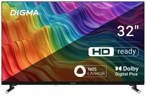 32″ Телевизор Digma DM-LED32SBB32, HD, черный, СМАРТ ТВ, YaOS 9666489910