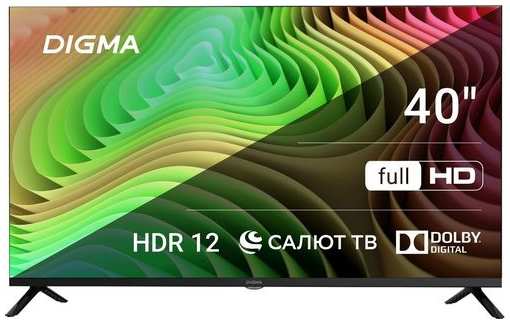 40″ Телевизор Digma DM-LED40SBB36, FULL HD, черный, СМАРТ ТВ, Салют ТВ 9666489936