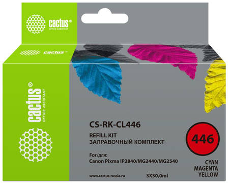Заправочный набор Cactus CS-RK-CL446, для Canon, 30мл, многоцветный 966652912