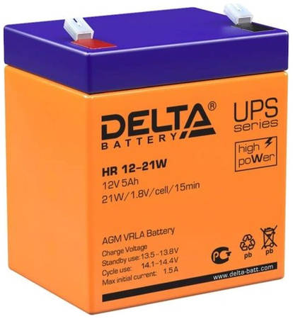 Аккумуляторная батарея для ИБП Delta HR 12-21 W 12В, 5Ач 966697318