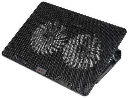 Подставка для ноутбука Buro BU-LCP156-B214H, 15.6″, 355х255х30 мм, 2хUSB, вентиляторы 2 х 140 мм, 900г