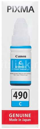 Чернила Canon GI-490C 0664C001, для Canon, 70мл, голубой 966711791