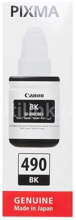 Чернила Canon GI-490BK 0663C001, для Canon, 135мл, черный 966711792