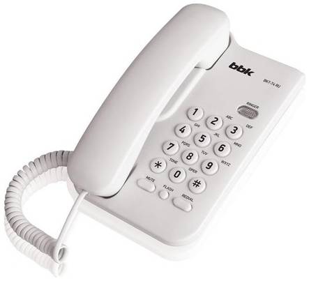Проводной телефон BBK BKT-74 RU, белый 966713209