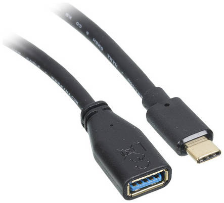 Кабель HAMA 00135712, USB Type-C (m) - USB (f), 0.15м, черный