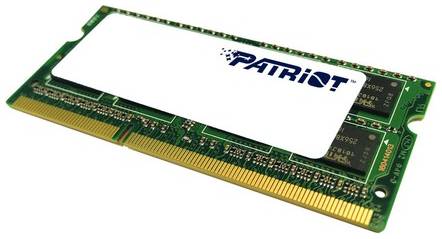 Оперативная память Patriot PSD38G1600L2S DDR3L - 1x 8ГБ 1600МГц, для ноутбуков (SO-DIMM), Ret