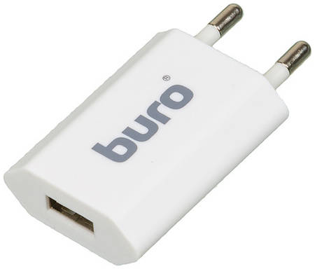 Сетевое зарядное устройство Buro TJ-164w, USB, 5Вт, 1A, белый 966773926