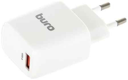 Сетевое зарядное устройство Buro BUWG1, USB-A, 18Вт, 3A, белый [buwg18p100wh] 9668010368