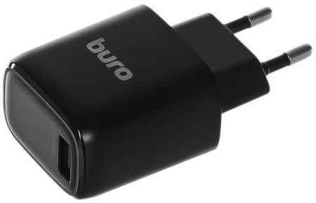 Сетевое зарядное устройство Buro BUWG1, USB-A, 18Вт, 3A, черный [buwg18p100bk] 9668010385