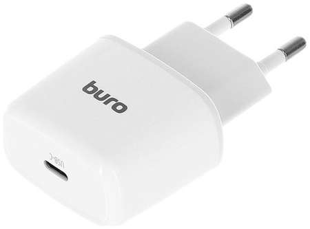 Сетевое зарядное устройство Buro BUWB1, USB-C, 10Вт, 2A, белый [buwb10s010wh] 9668010528