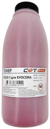 Тонер CET PK210, для Kyocera Ecosys P6230cdn/6235cdn/7040cdn, пурпурный, 100грамм, бутылка 9668020988