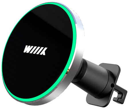 Держатель Wiiix CW-37Vmg для смартфонов, магнитный, беспроводная зарядка, черный/серый 9668022229