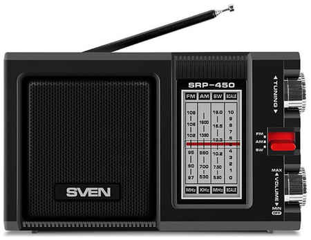 Радиоприемник Sven SRP-450, черный 9668044077