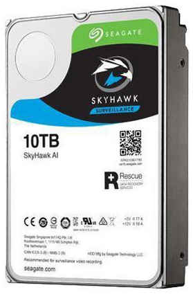 Жесткий диск Seagate SkyHawkAI ST10000VE001, 10ТБ, HDD, SATA III, 3.5″