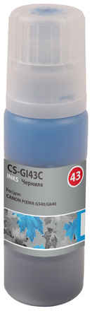 Чернила Cactus CS-GI43C GI-43, 60мл, голубой 9668046031