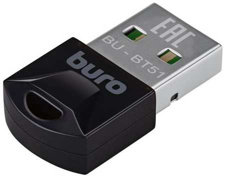 Bluetooth адаптер Buro BU-BT51 BT 5.1+EDR class 1.5, USB, 20м, черный 9668059155