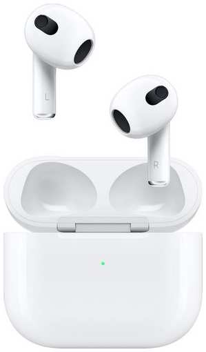 Наушники Apple AirPods 3 A2565/A2564/A2566 MagSafe, Bluetooth, вкладыши, [mme73ru/a]