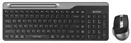 Комплект (клавиатура+мышь) A4TECH Fstyler FB2535C, USB, беспроводной, черный [fb2535c smoky grey] 9668077242