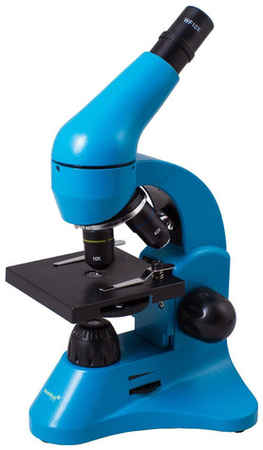 Микроскоп LEVENHUK Rainbow 50L, световой/оптический/биологический, 40-800x, на 3 объектива, лазурный [69048] 9668085014