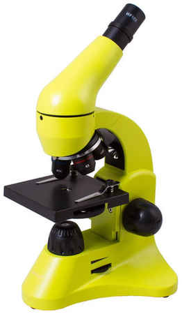 Микроскоп LEVENHUK Rainbow 50L, световой/оптический/биологический, 40-800x, на 3 объектива, желтый [69049] 9668085018