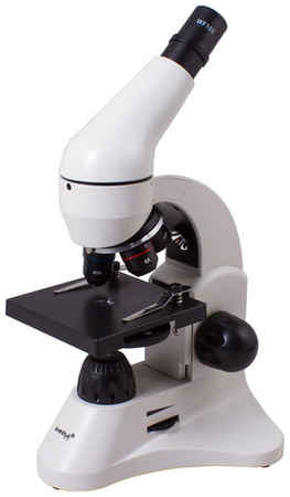 Микроскоп LEVENHUK Rainbow 50L, световой/оптический/биологический, 40-800x, на 3 объектива, лунный камень [69046] 9668085023