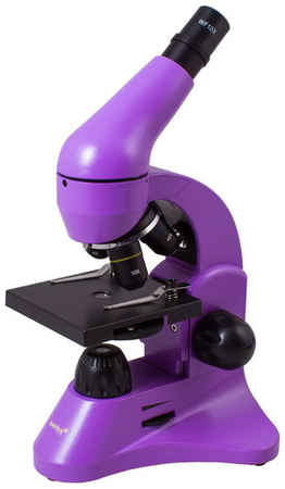 Микроскоп LEVENHUK Rainbow 50L, световой/оптический/биологический, 40-800x, на 3 объектива, фиолетовый [69047] 9668085025