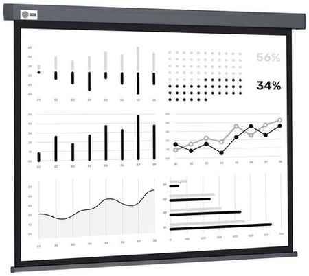 Экран Cactus Wallscreen CS-PSW-180X180-SG, 180х180 см, 1:1, настенно-потолочный