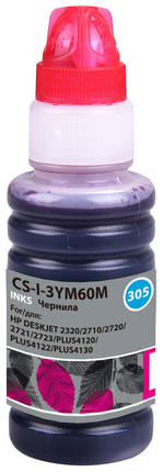 Чернила Cactus CS-I-3YM60M №305, для HP, 100мл, пурпурный 9668117284