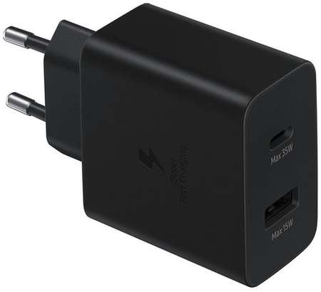 Сетевое зарядное устройство Samsung EP-TA220NBEGRU, USB-C + USB-A, 3A, черный 9668122929