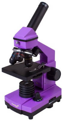 Микроскоп LEVENHUK Rainbow 2L Plus, световой/оптический/биологический, 64-640х, на 3 объектива, фиолетовый/черный [69042] 9668125463