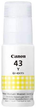 Чернила Canon GI-43Y 4689C001, для Canon, 60мл, желтый 9668129124