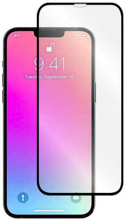 Защитное стекло для экрана LuxCase для Apple iPhone 13 mini 2.5D, 1 шт, черный [78527]