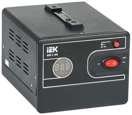 Стабилизатор напряжения IEK Hub, 1.6кВт черный [ivs21-1-002-13]