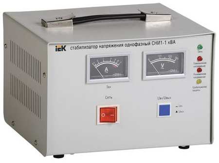 Стабилизатор напряжения IEK СНИ1, 0.8кВт серый [ivs10-1-01000] 9668153915