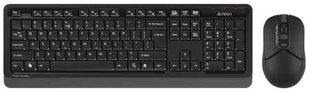 Комплект (клавиатура+мышь) A4TECH Fstyler FG1012, USB, беспроводной, черный [fg1012 black] 9668155477